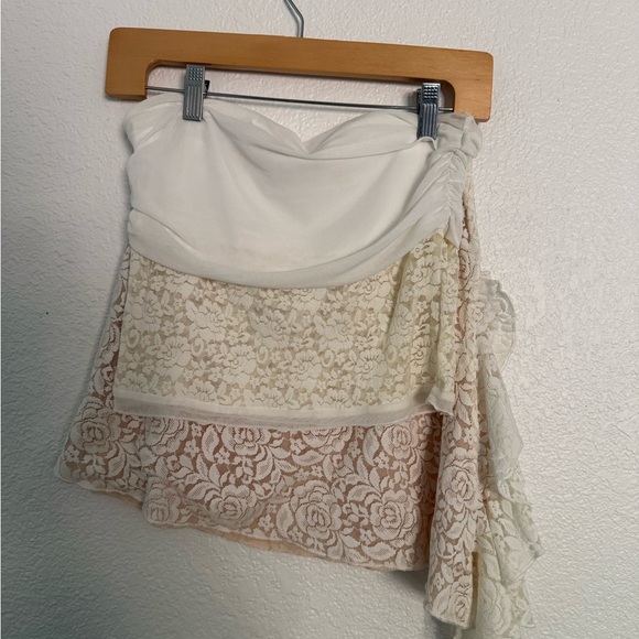 Elegant White Lace Skirt 2 Piece - Picture 1 of 5